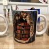 Ceramic Coffee Mug 3D Bookshelf