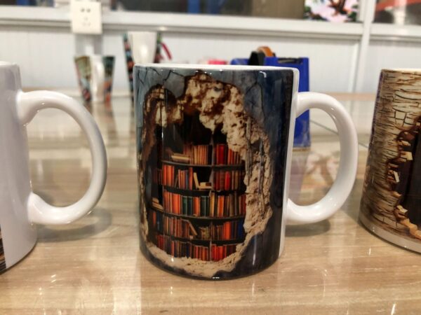 Ceramic Coffee Mug 3D Bookshelf